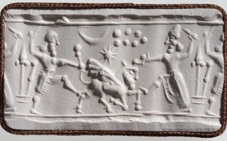 Enkidu and Gilgamesh fighting the Bull of Heaven