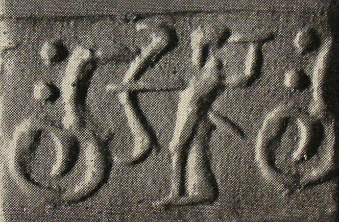 Hero (archer) hunting horned serpent (bashmu)