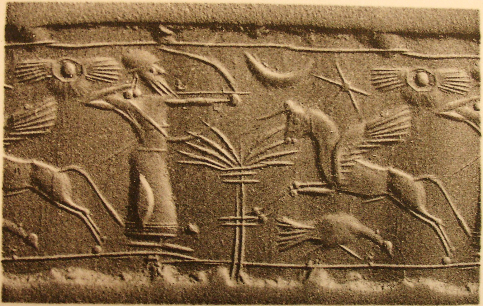 Hero (archer) hunting winged bull