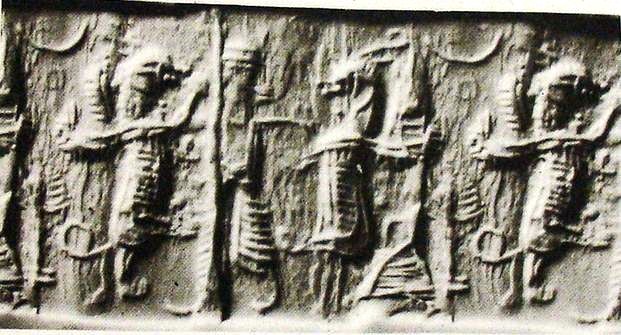 Royal hero grasping lion-dragon on either side