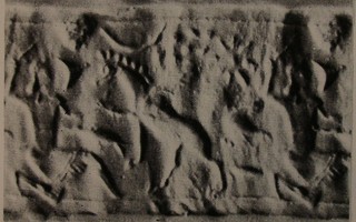 Hero fighting griffin