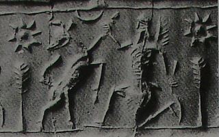 Winged hero fighting bull