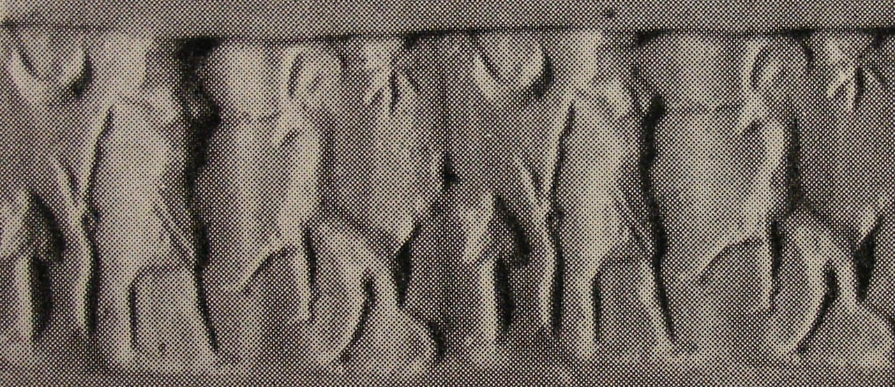 Hero fighting wild goat (ibex)