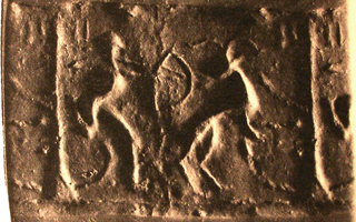 Archer hunting mouflon