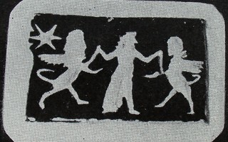 Hero grasping human-headed winged lions (lamassu and shedu, sphinxes)