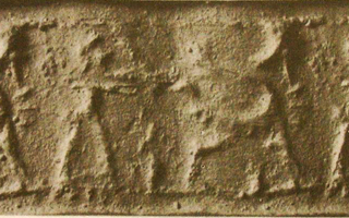 Hero (archer) hunting scorpion-tailed bird-man